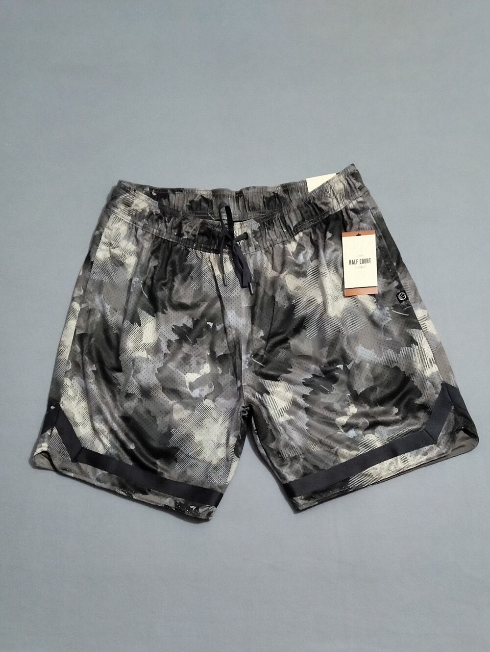 Legend Halfcourt Mens Mesh Basketball Shorts Size Large Gravel Brown 8.5" Inseam